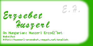 erzsebet huszerl business card